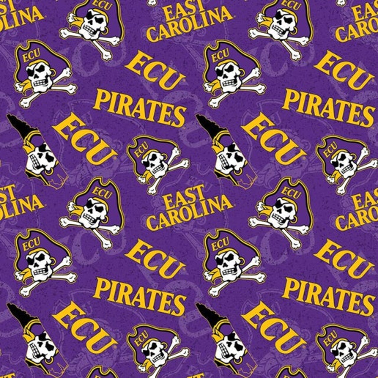 Licensed NCAA East Carolina University Tone on Tone ECU-1178 Cotton Fabric by the Yard